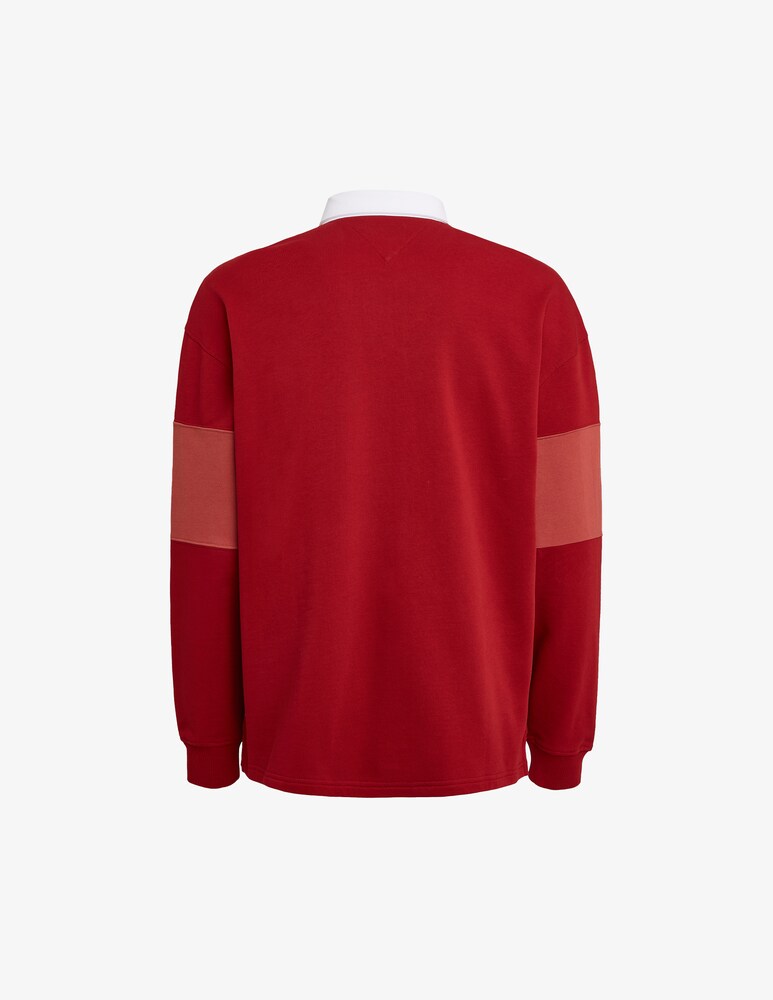 Tommy Jeans Polo Manica Lunga Rugby Tonal