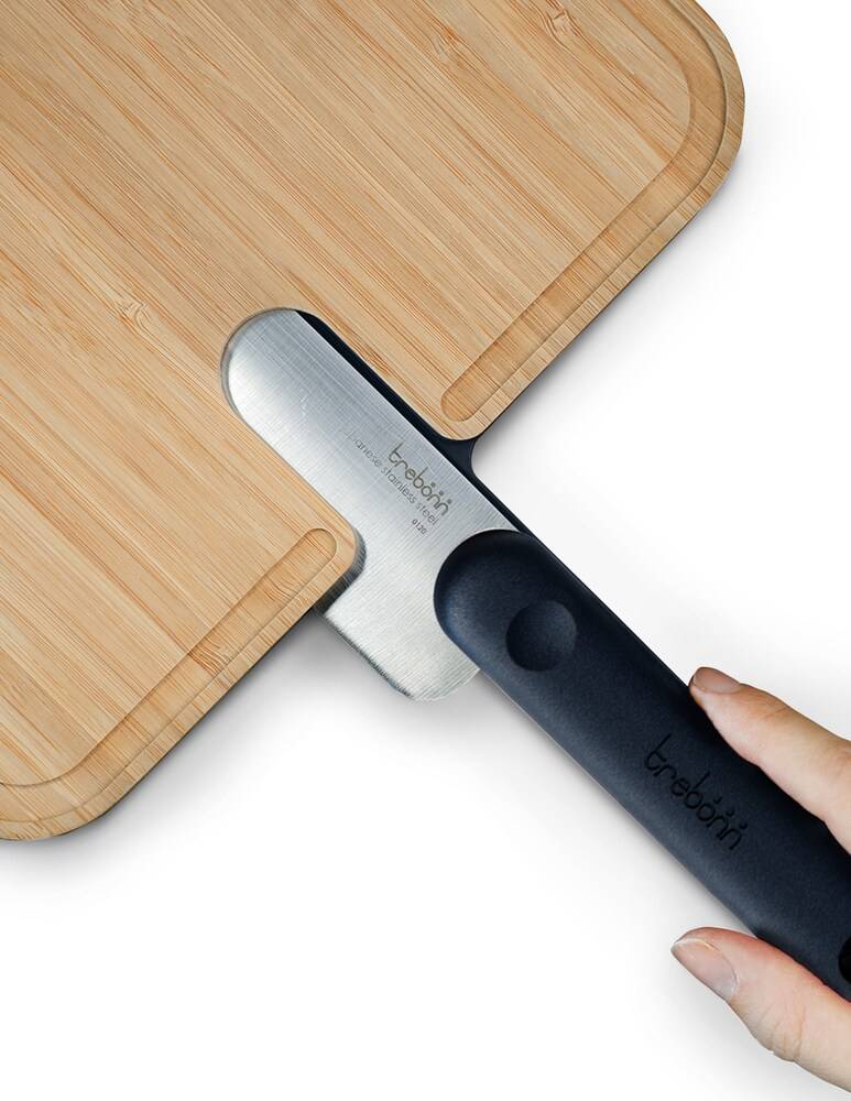 Trebonn Artù Black Editio Tagliere In Bambù Con Coltello Chef - Nero