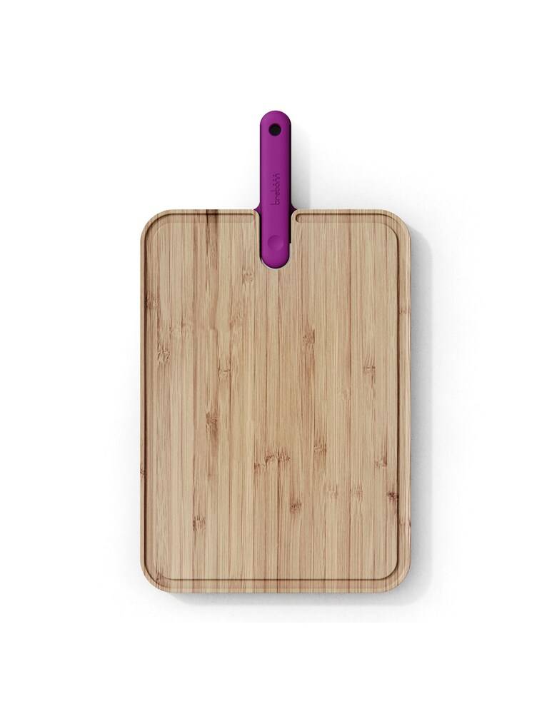 Trebonn Artù Tagliere In Bambù Con Coltello Chef - Viola