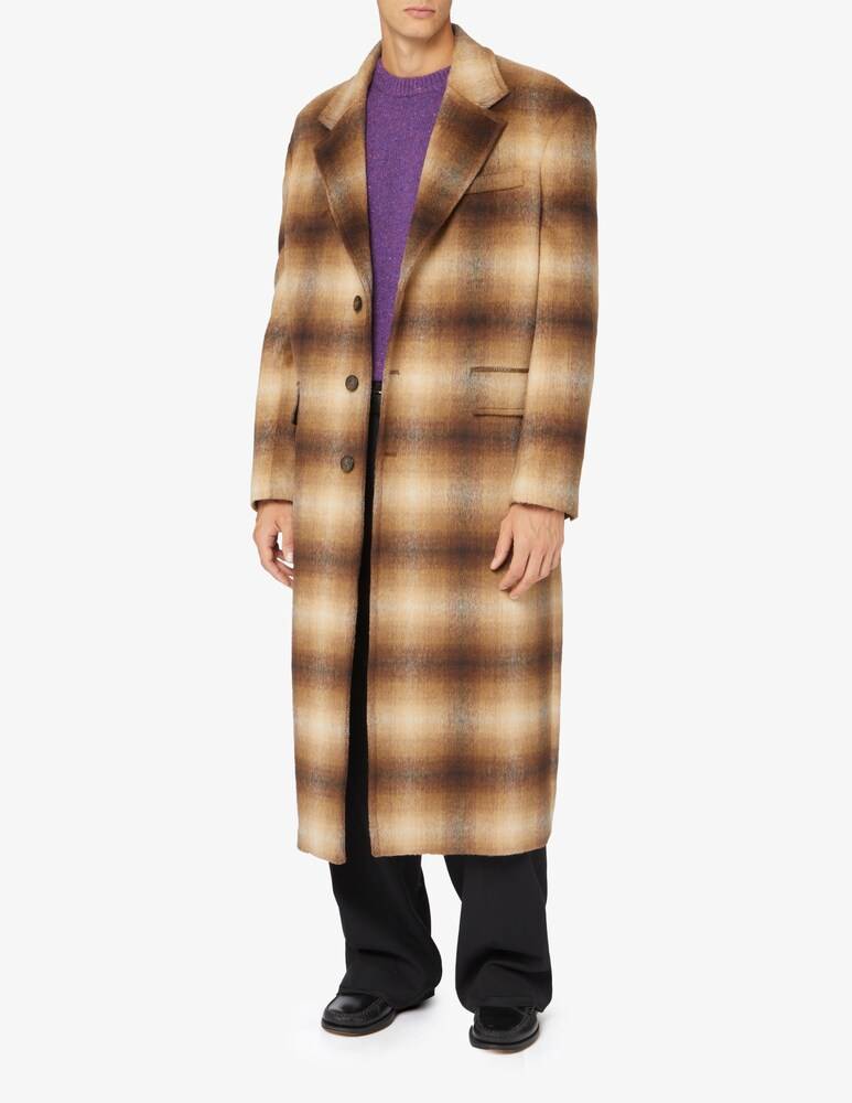 Trussardi Cappotto In Lana A Quadri