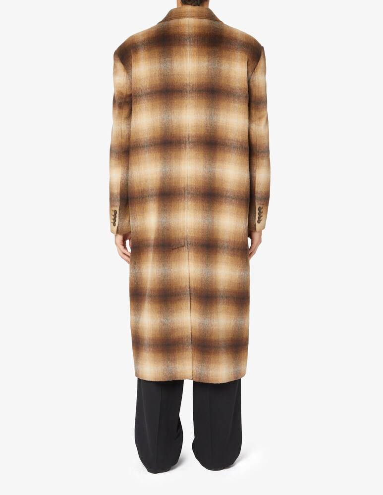Trussardi Cappotto In Lana A Quadri