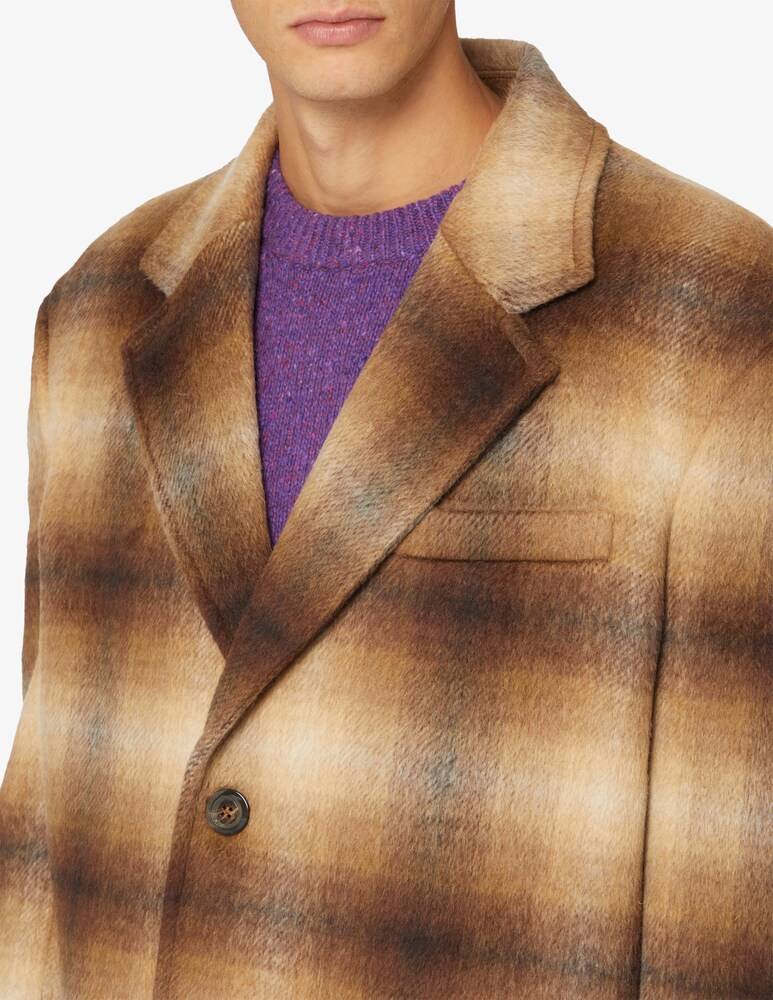 Trussardi Cappotto In Lana A Quadri
