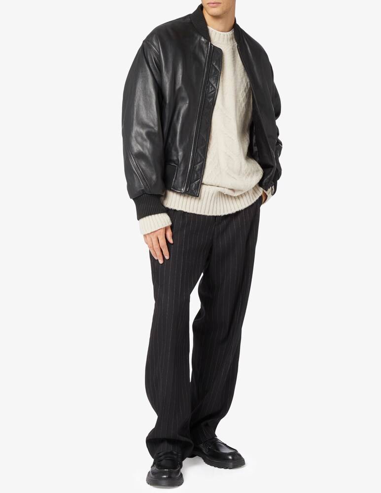 Trussardi Giacca Bomber In Pelle