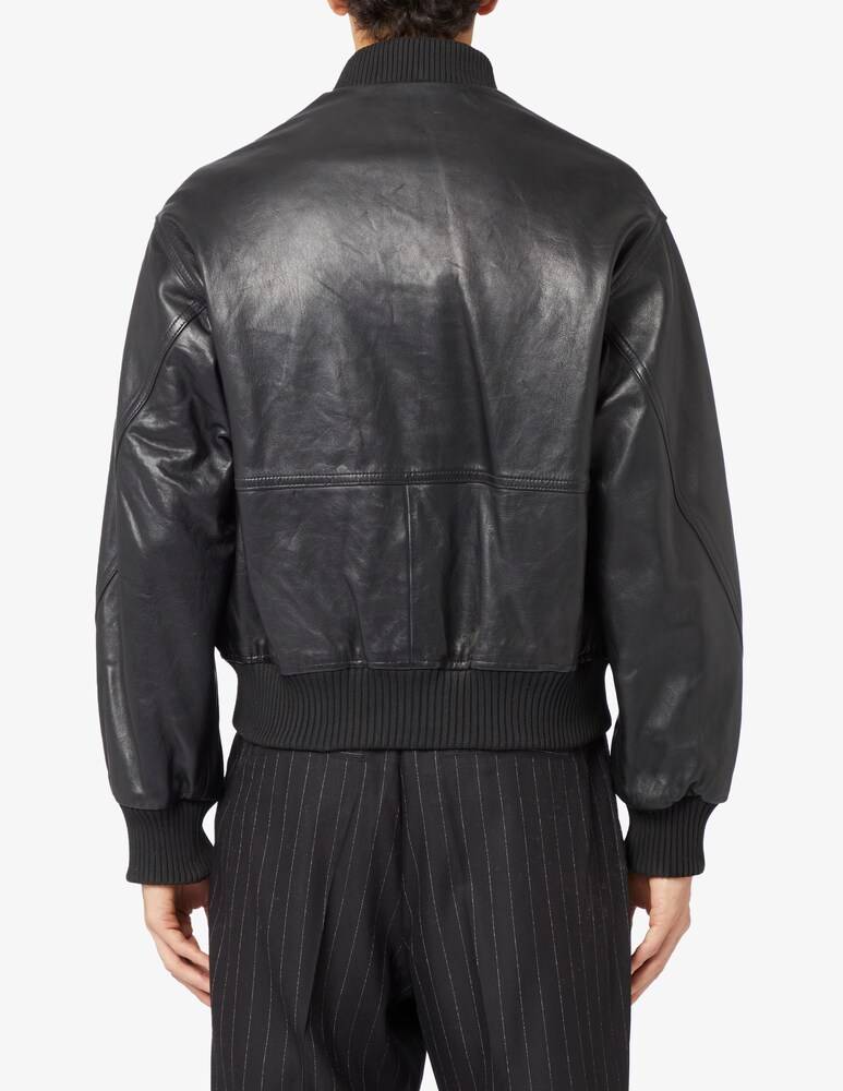 Trussardi Giacca Bomber In Pelle