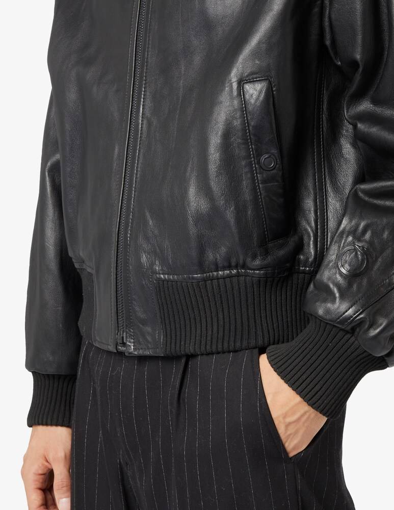 Trussardi Giacca Bomber In Pelle