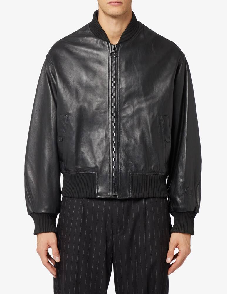 Trussardi Giacca bomber in pelle