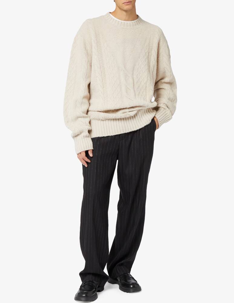 Trussardi Maglia Girocollo Misto Lana Cable