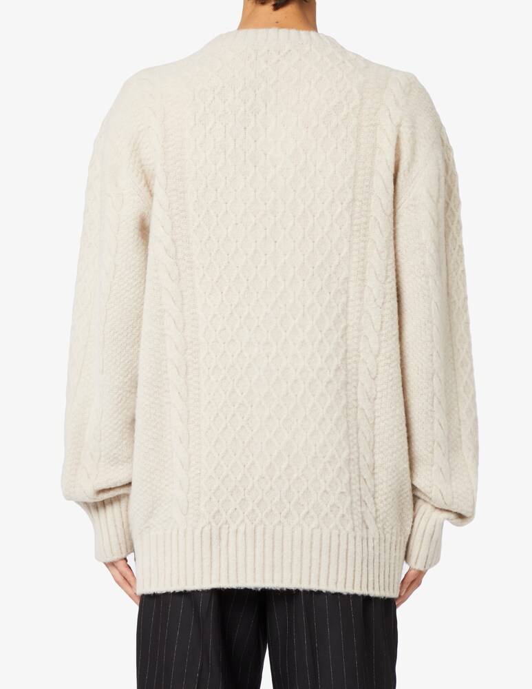 Trussardi Maglia Girocollo Misto Lana Cable
