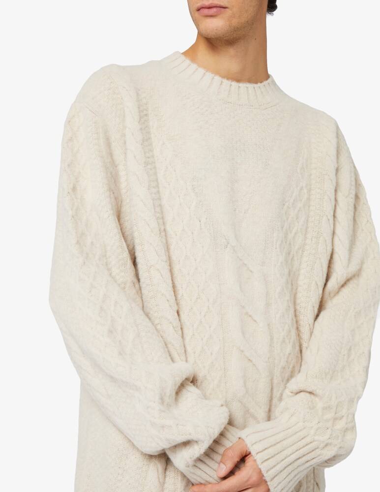 Trussardi Maglia Girocollo Misto Lana Cable