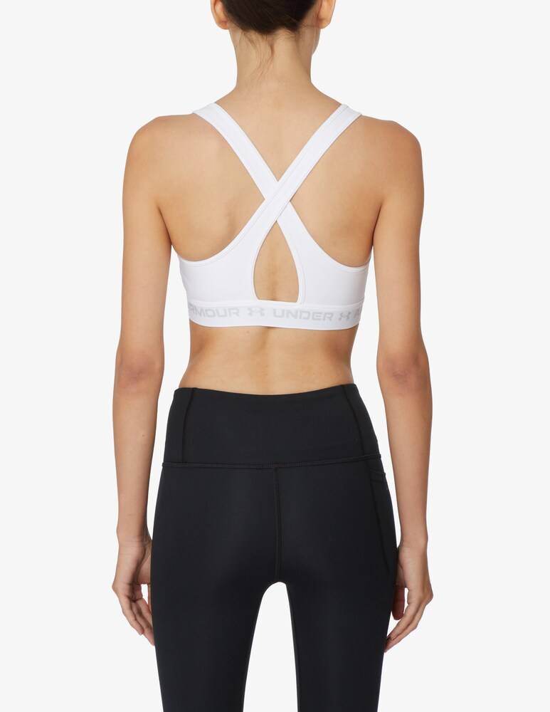 Under Armour Reggiseno Sportivo Mid Crossback - Bianco