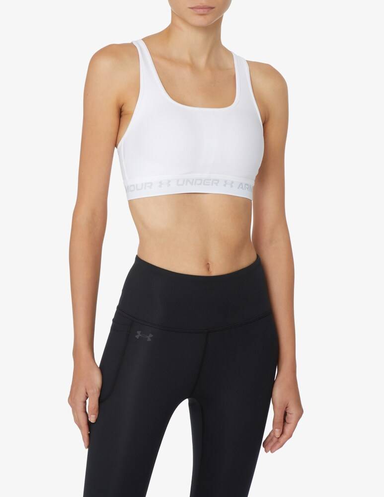 Under Armour Reggiseno Sportivo Mid Crossback - Bianco