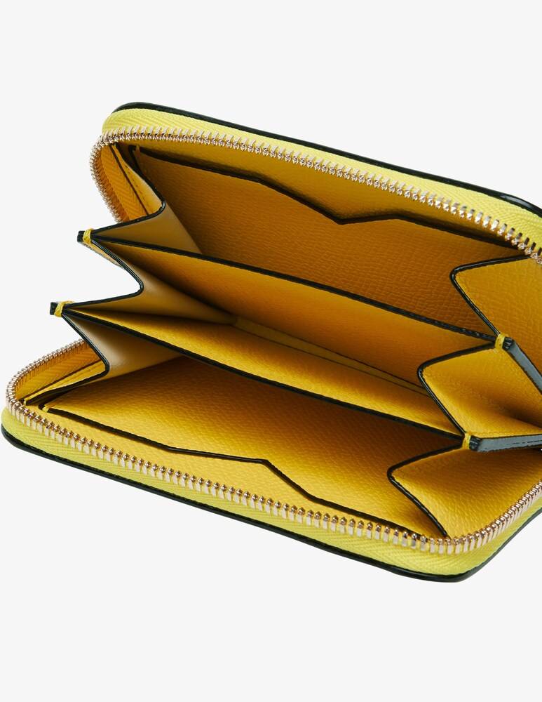 Valextra Porta Carte Zip Around - Giallo