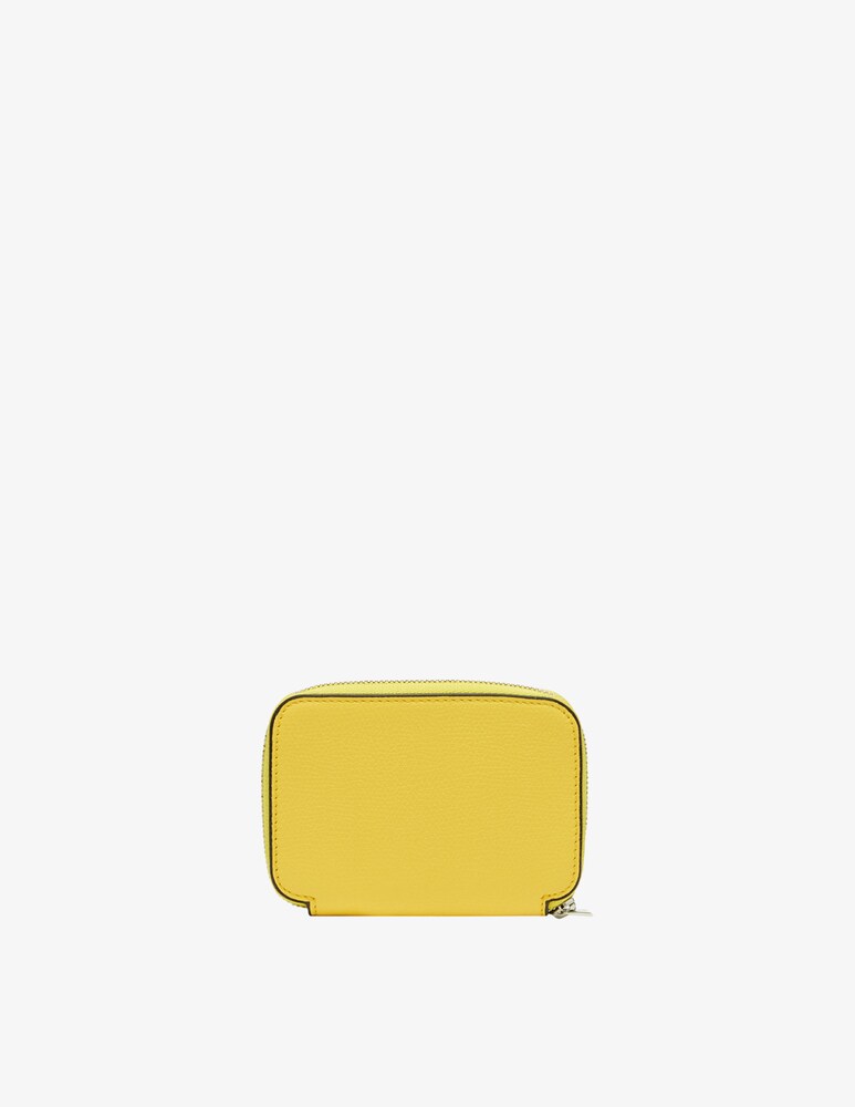 Valextra Porta Carte Zip Around - Giallo