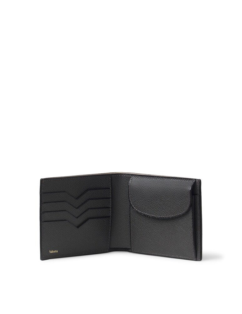 Valextra Portafoglio Bifold 4cc Con Portamonete - Grigio