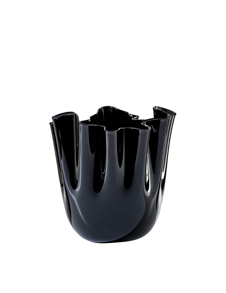 Venini Fazzoletto Vaso - Nero