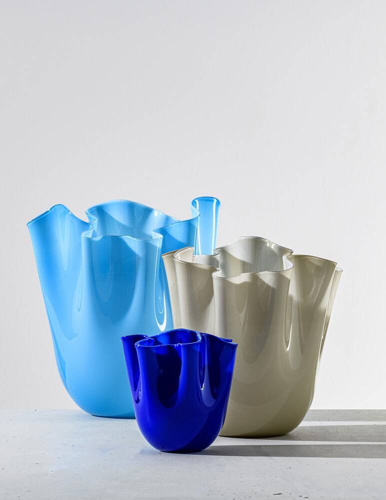 Venini Vaso Fazzoletto - Azzurro
