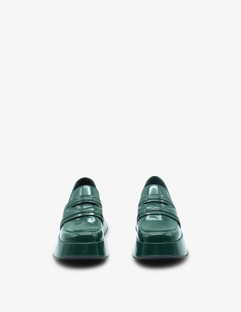 Vic Matié Mocassino In Lattice In Pelle