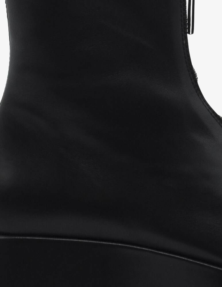 Vic Matié Stivaletto Elodie Zip Frontale In Pelle