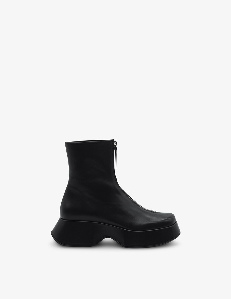 Vic Matié Stivaletto Elodie zip frontale in pelle