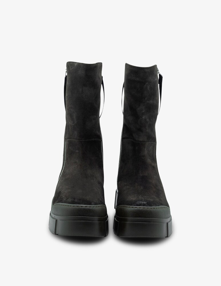 Vic Matié Stivaletto Silverstone 2 Zip In Pelle Scamosciata