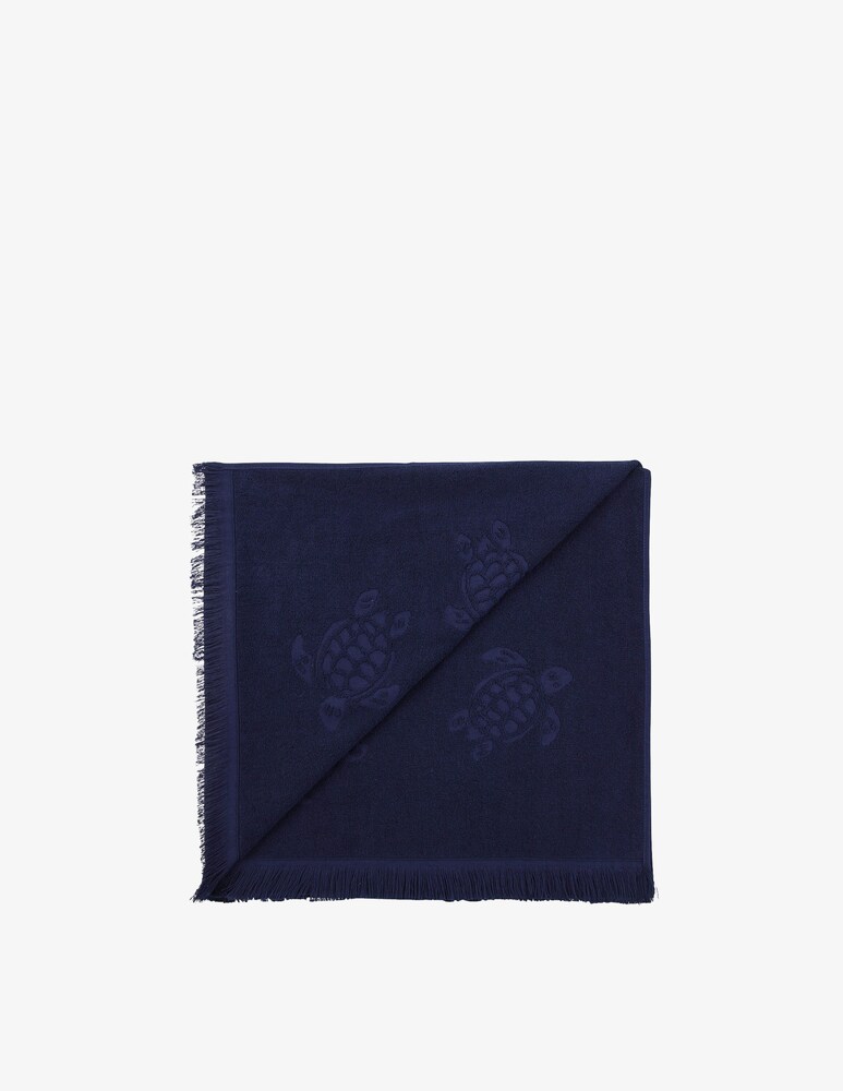 Vilebrequin Telo In Cotone Organico Turtles Jacquard