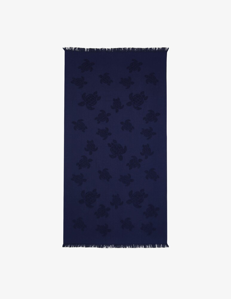 Vilebrequin Telo in cotone organico turtles jacquard