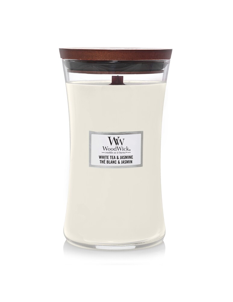 Woodwick Candela Grande White Tea&Jasmine - Bianco