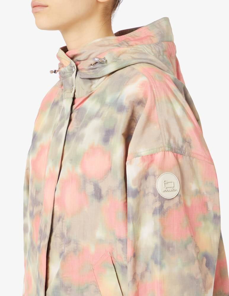 Woolrich Giacca In Lino Chine Con Cappuccio
