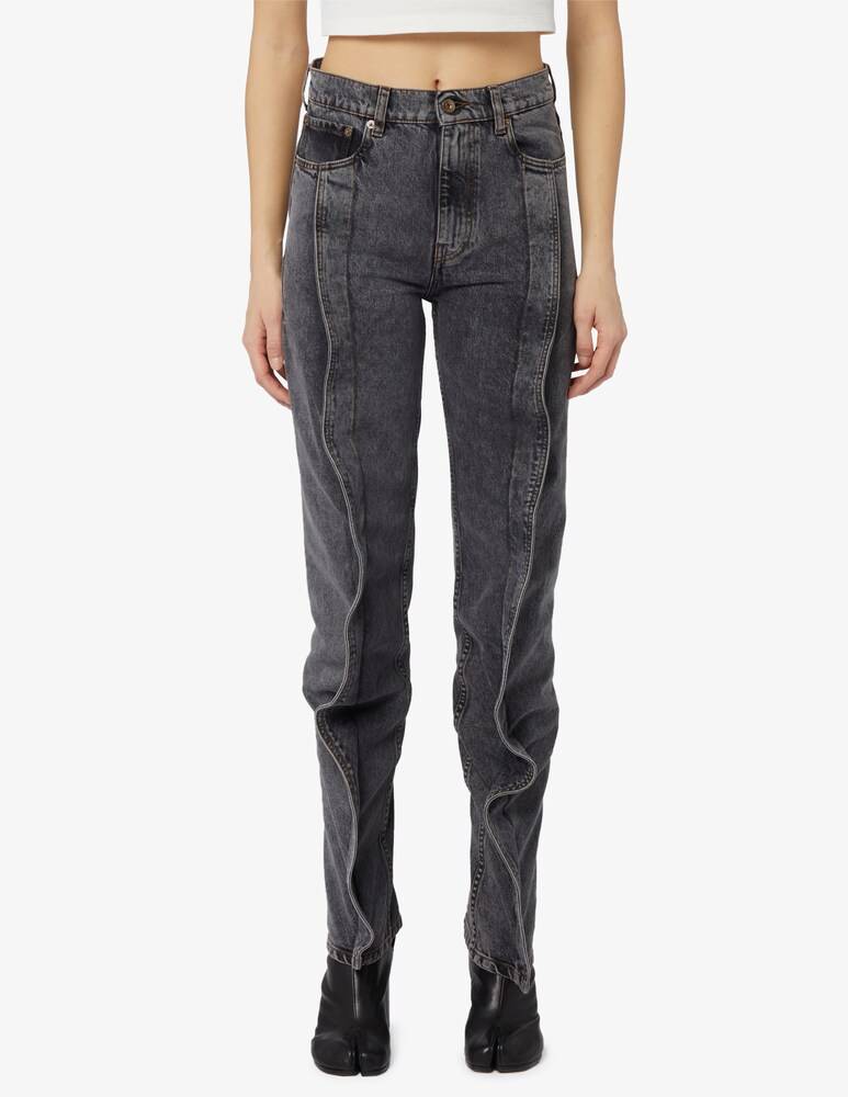 Y/Project Jeans slim a banana Evergreen