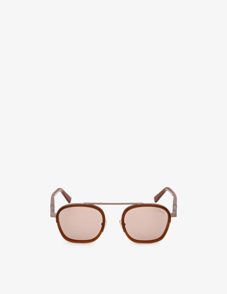 Zegna Occhiali da sole squadrati EZ0231