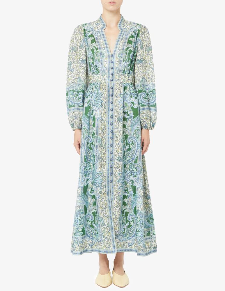 Zimmermann Abito midi Ottie con scollo profondo