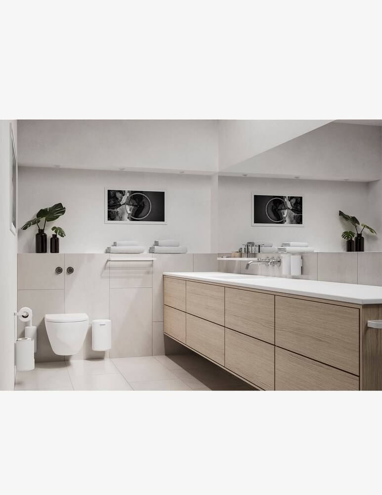 Zone Porta Asciugamani Rim 44 X 7,5 X 2,5 Cm Bianco