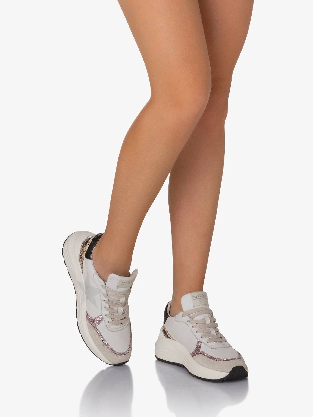 Nira Rubens Chunky Sneakers Stinger Python Rose - Stella