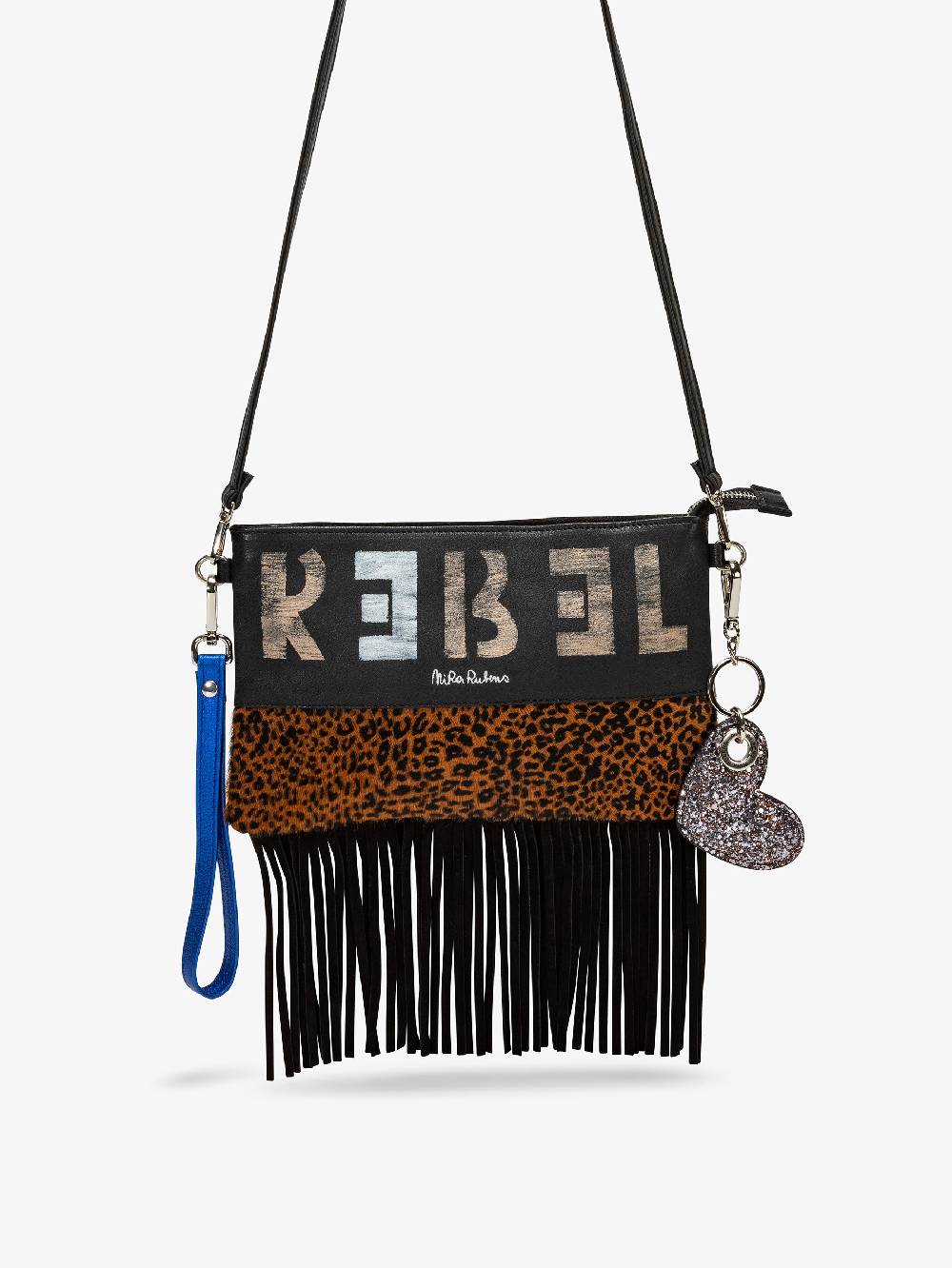 Nira Rubens Minibag Frange - Giaguarino Electric Blue