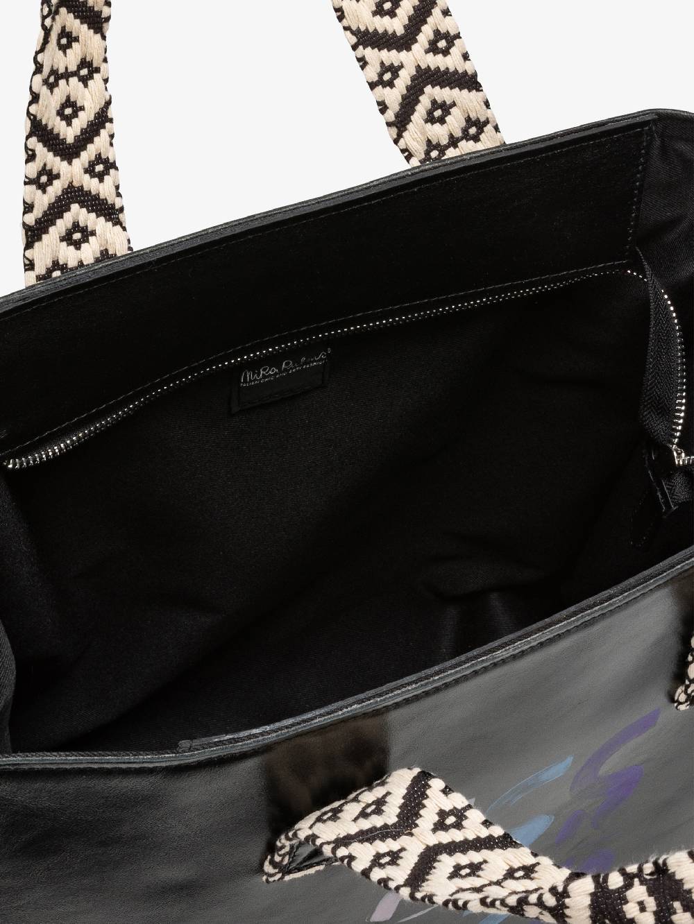 Nira Rubens EASY TOTE BLACK GLOSSY - LOGO