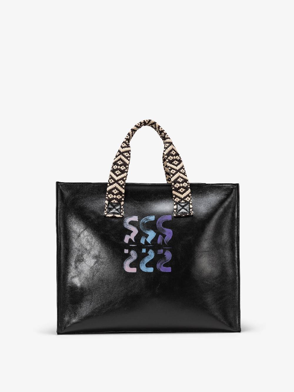 Nira Rubens EASY TOTE BLACK GLOSSY - LOGO