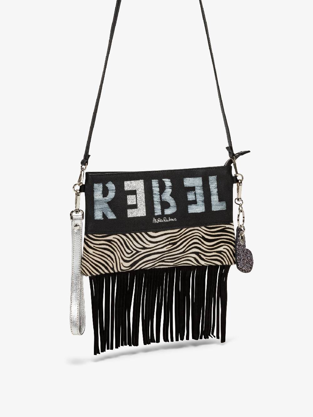 Nira Rubens Minibag Frange - Zebrina Silver