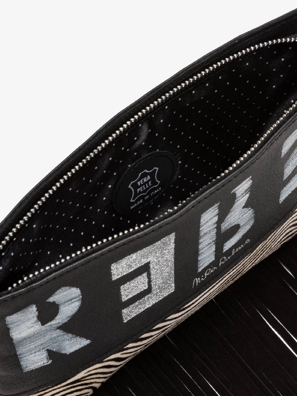 Nira Rubens Minibag Frange - Zebrina Silver