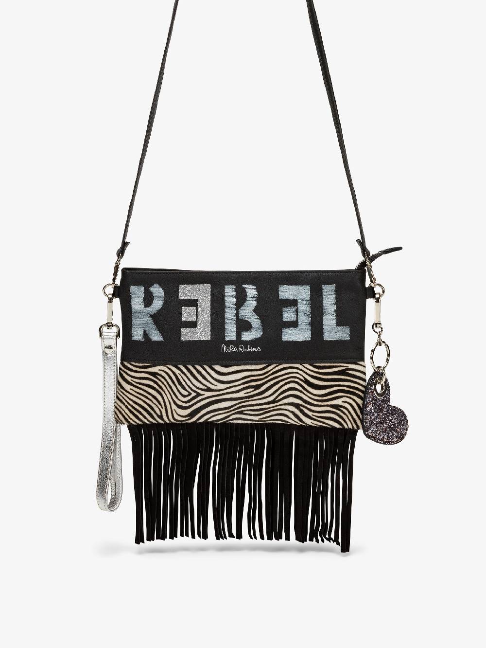 Nira Rubens Minibag Frange - Zebrina Silver