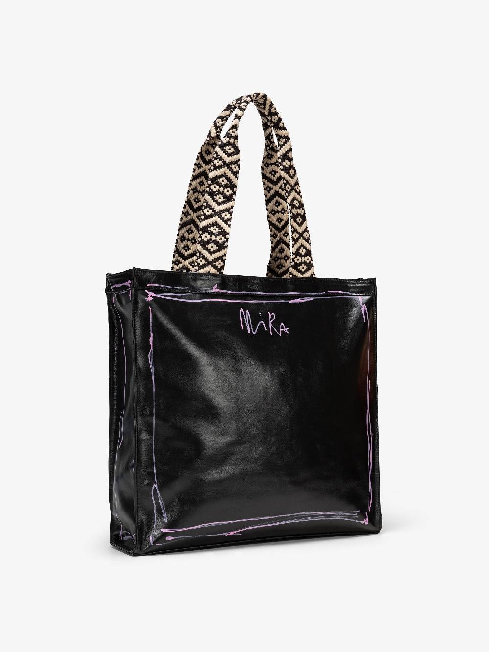Nira Rubens SHOPPING BAG BLACK GLOSSY - STREET