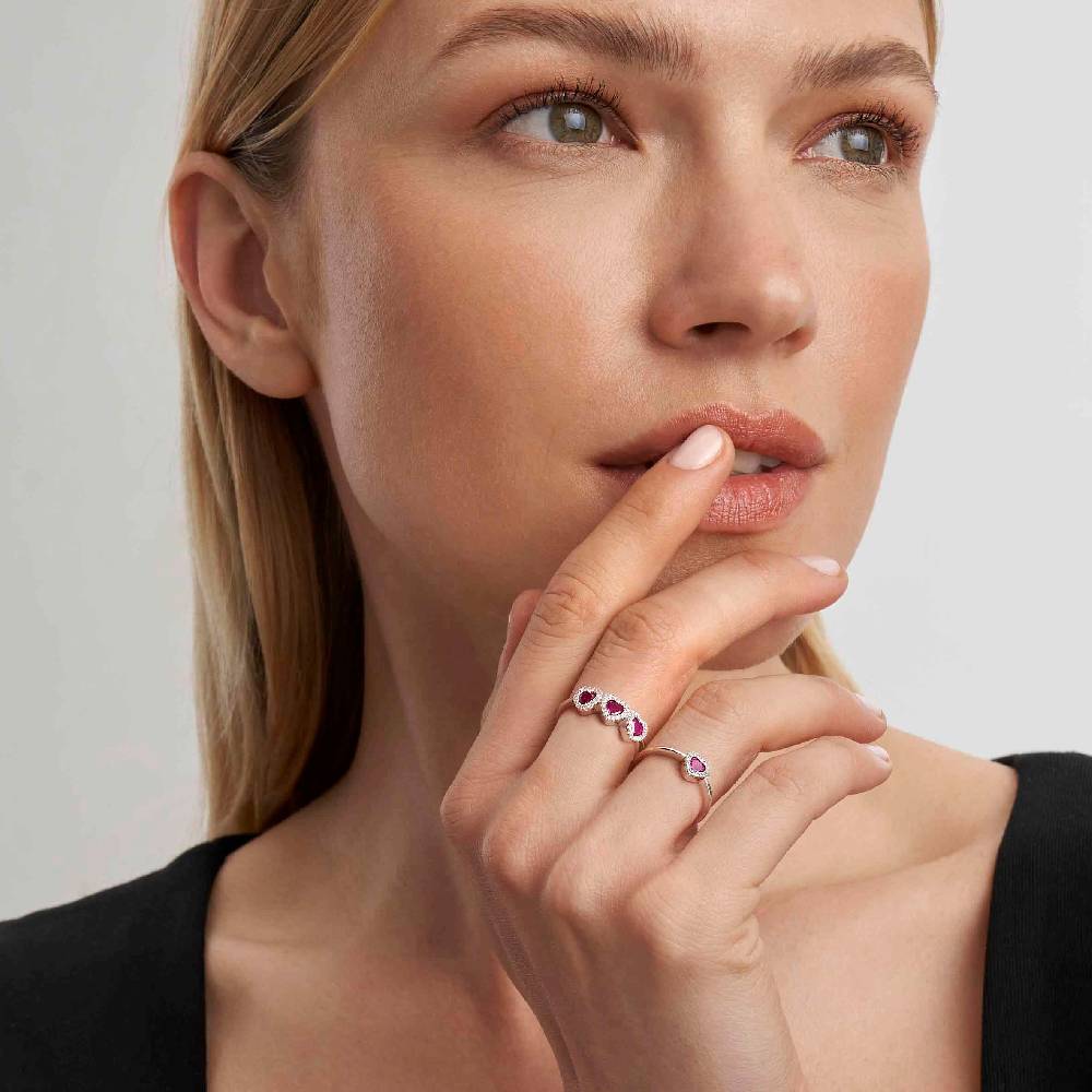 Nomination Anello All My Love Con 3 Cuori E Zirconi