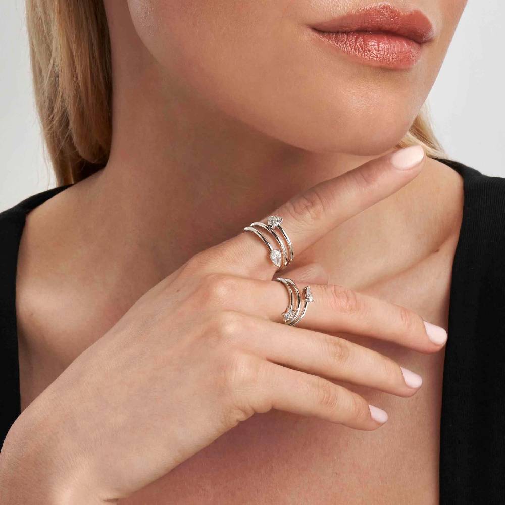 Nomination Anello Lucentissima Stella E Cubic Zirconia A Goccia