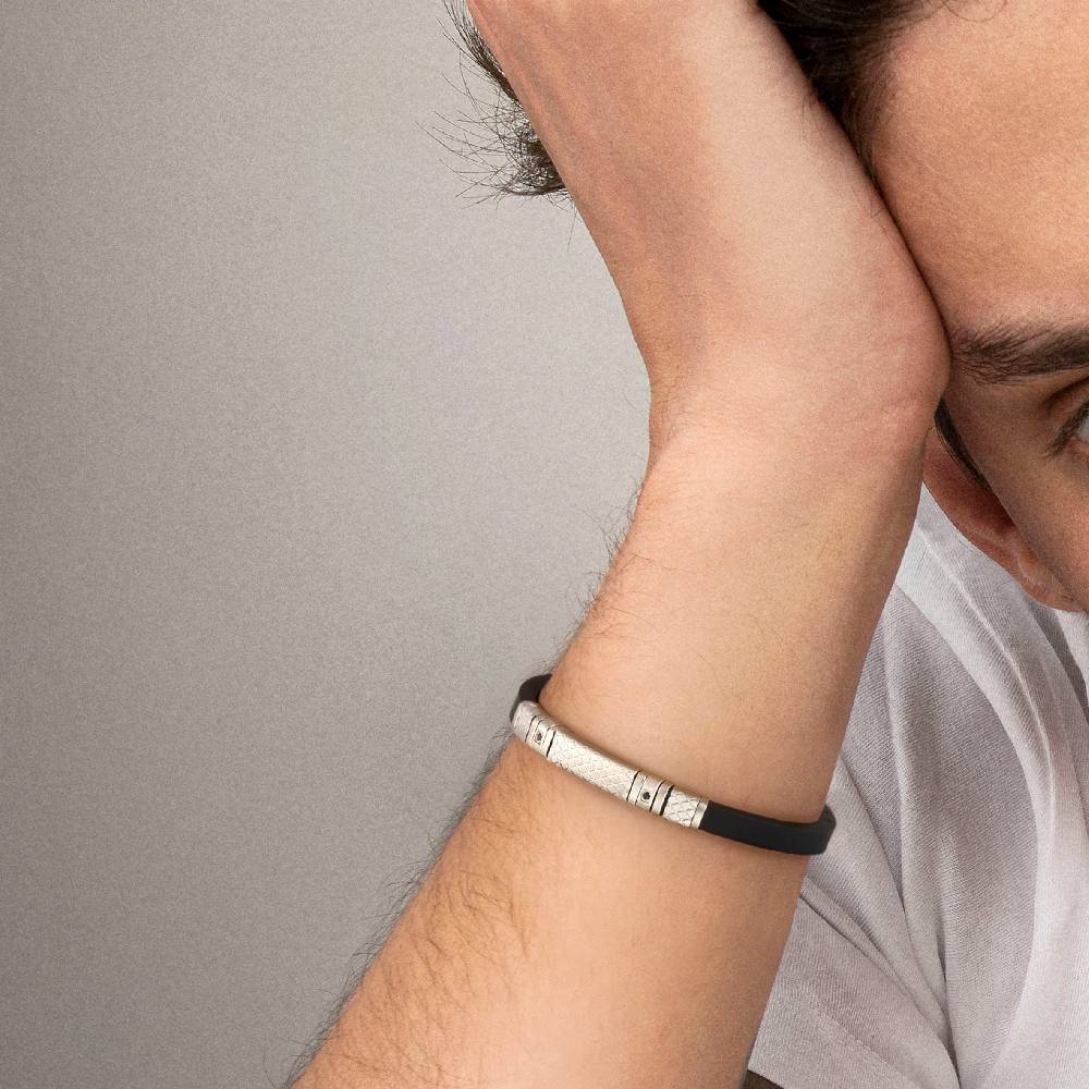 Nomination Bracciale City Con Pietra Nera E Placca Decorata