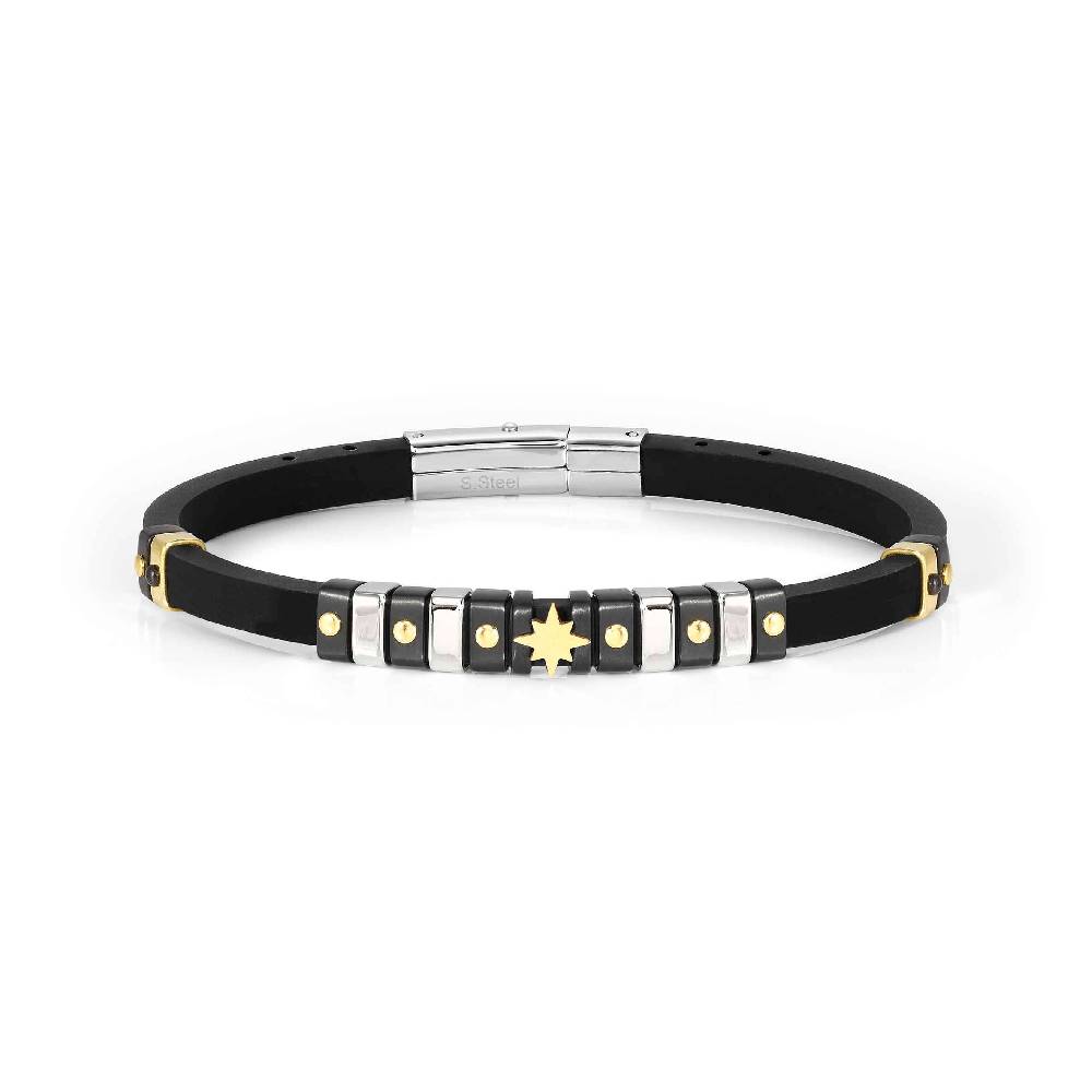 Nomination Bracciale City con simbolo rosa dei venti e dettagli colorati