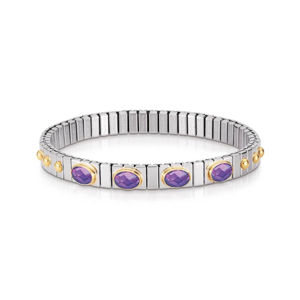 Nomination Bracciale estensibile con 4 Cubic Zirconia