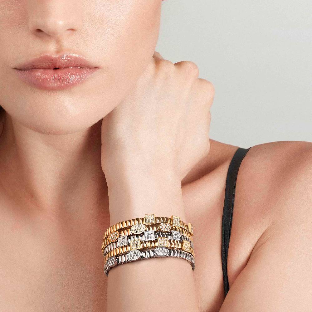 Nomination Bracciale Extension In Acciaio Con 3 Ovali