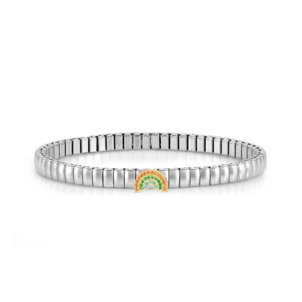 Nomination Bracciale Extension in Acciaio con Arcobaleno