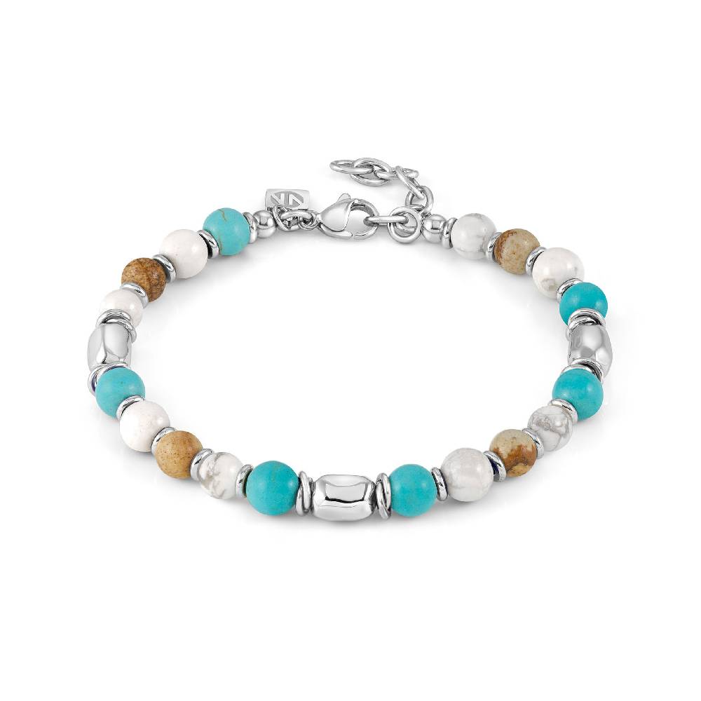 Nomination Bracciale Instinctstyle stones Edition mix pietre azzurro bianco