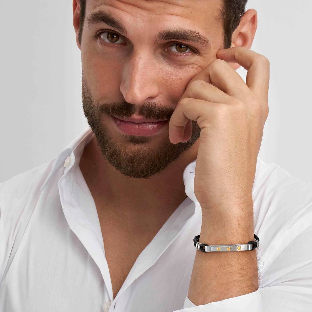 Nomination Bracciale Manvision Con Viti Esagonali Oro