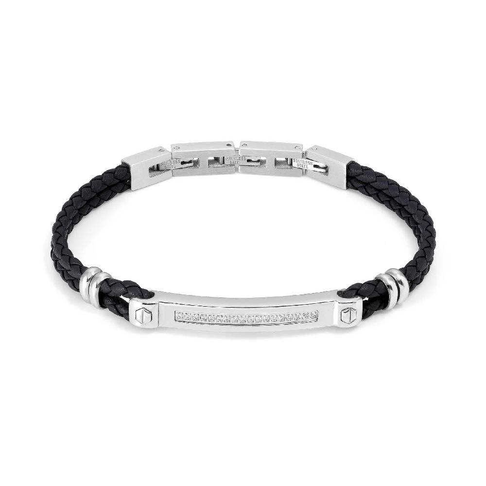 Nomination Bracciale Manvision in pelle sintetica nera